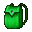 green retro backpack