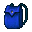 blue retro backpack